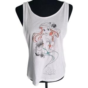 Disney Little Mermaid open back muscle tank size small.